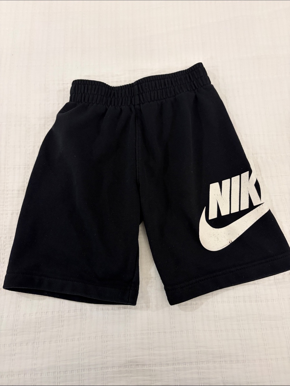 Nike Kids Black Logo Athletic Shorts - Boys Size 6